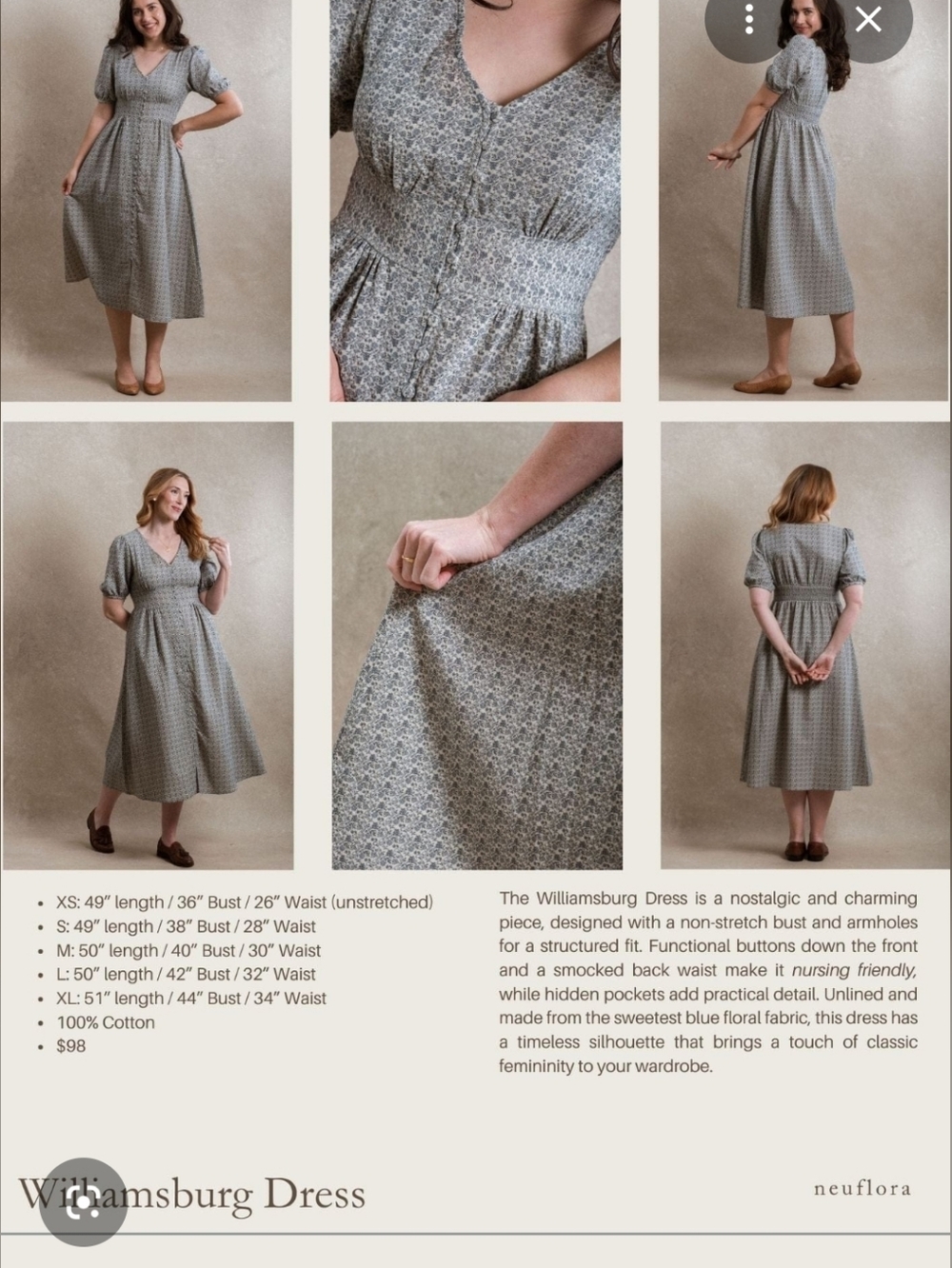 Neuflora Williamsburg Dress
